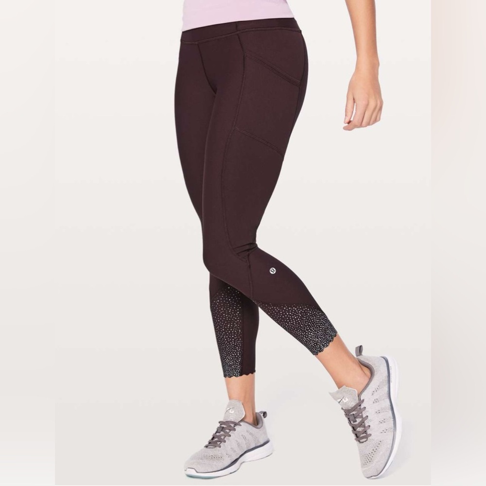 Lululemon Tight Stuff Leggings Tight II Black Cherry Size 4